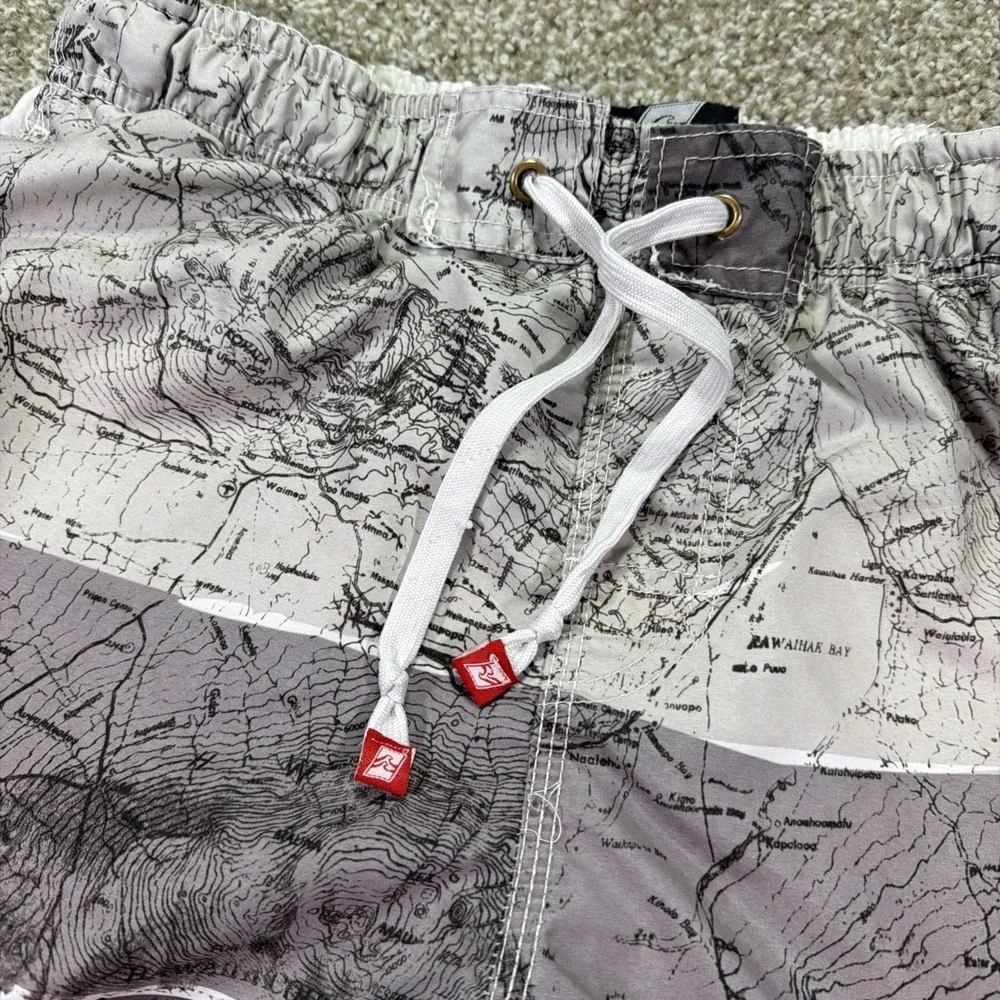 Vintage Surfmentality Y2K Aop Board Shorts Baggy Essentiaks 32 Waist